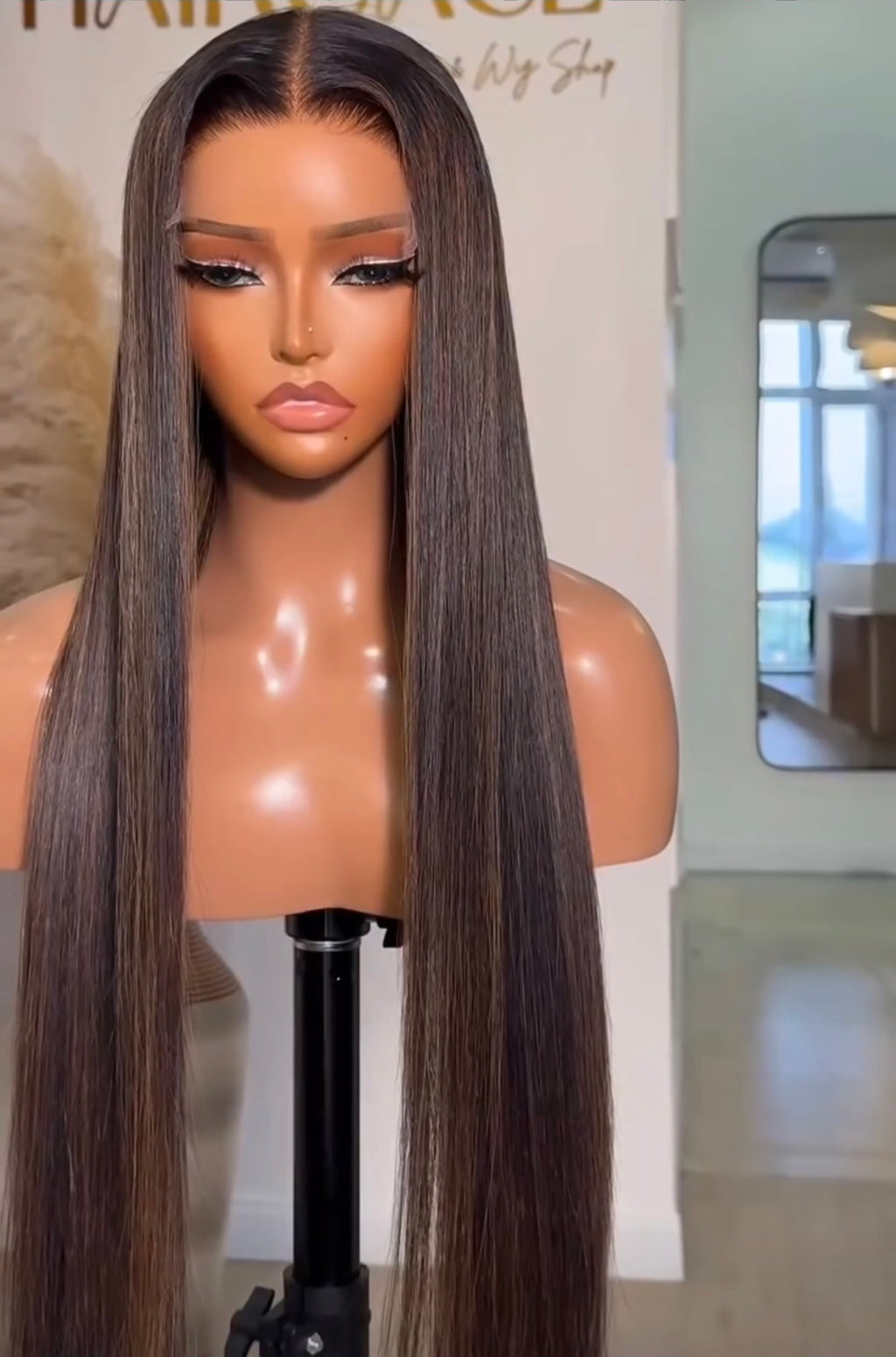 Piano Color Highlight Glueless HD Lace Frontal Wig - 100% Straight Human Hair