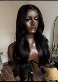 Long Jerry Curly Lace Part Wig - Natural Black Heat Resistant Lifestyle Fiber