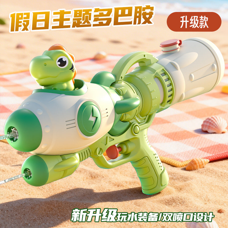 Double Nozzle Pull-Out Water Gun Toy - Cartoon Style Outdoor Water Play Kit