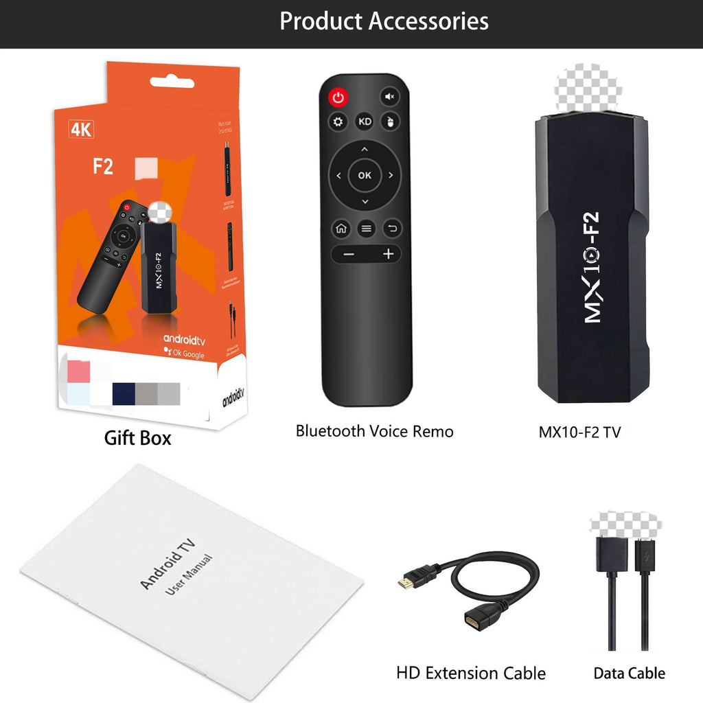 Cross-border new MX10-F2 Android 4K TV set-top box video player for home use