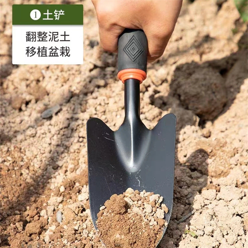 Heavy-Duty Garden Trowel Shovel & Soil Turning Hoe - Handheld Ergonomic Planting Tools