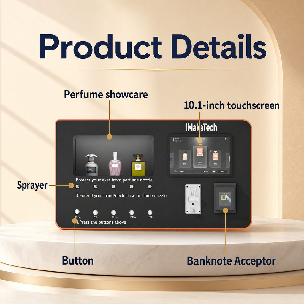 Automatic Perfume Vending Machine for Hotel Lobby with Sleek