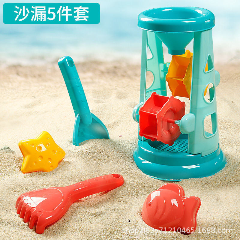 Children's Outdoor Beach Toys Full Set - Sand Digging Shovel Tools & Bucket Kit