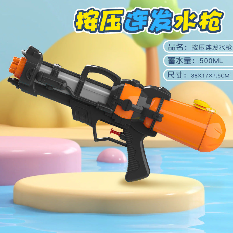 Double Nozzle Pull-Out Water Gun Toy - Cartoon Style Outdoor Water Play Kit
