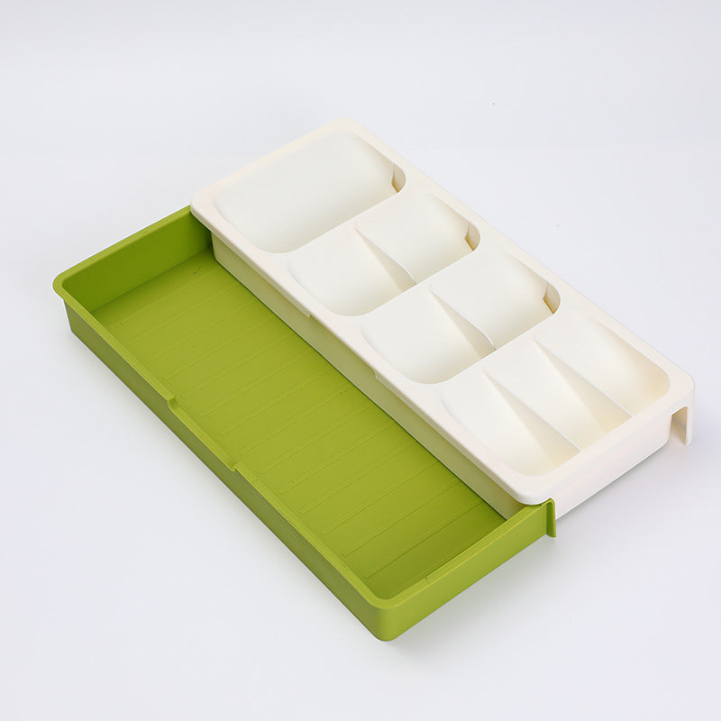 3-in-1 Large Cutlery Drawer Organizer - Kitchen Tableware Storage Box