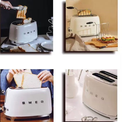 SMEG TSF01 Retro Multi-Function Stainless Steel Toaster - Italian Vintage Breakfast Machine