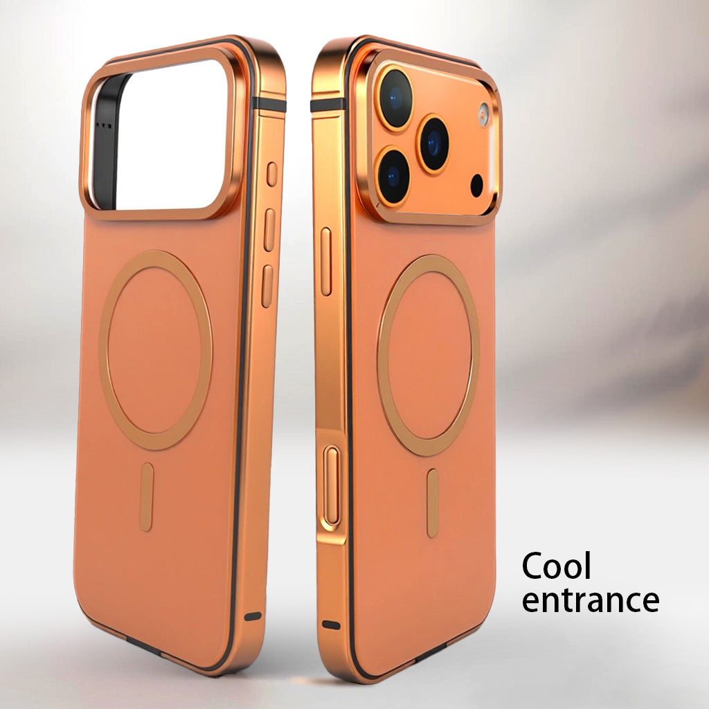 iPhone 17 Pro / Pro Max Metallic Shockproof Magnetic Phone Case
