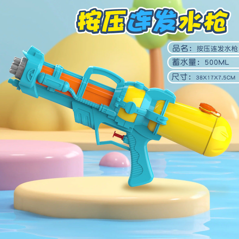 Double Nozzle Pull-Out Water Gun Toy - Cartoon Style Outdoor Water Play Kit