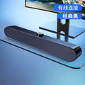 Wired & Bluetooth Desktop Subwoofer Speaker - Portable PC Soundbar with Microphone