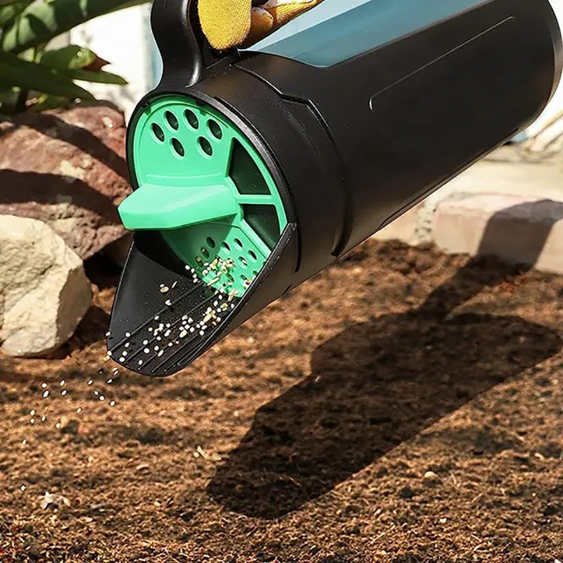 Handheld Lawn Seed & Fertilizer Spreader - Multi-Purpose Garden Seeding Pot Shaker
