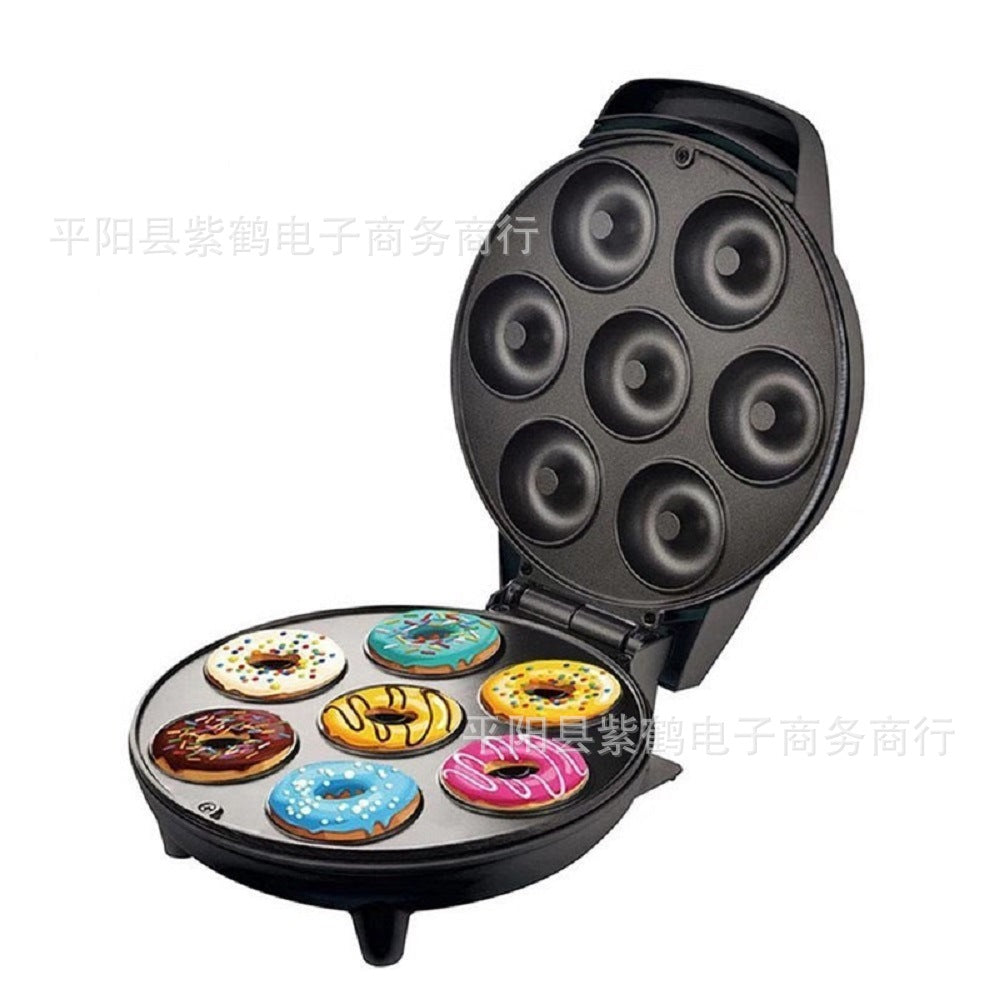 Mini Non-Stick Electric Donut Machine - Compact Breakfast Cake Maker