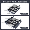 3-in-1 Large Cutlery Drawer Organizer - Kitchen Tableware Storage Box