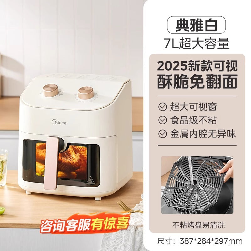 Midea 6.5L Steam Air Fryer Oven KZC5089 - Intelligent No-Turn Electric Roaster