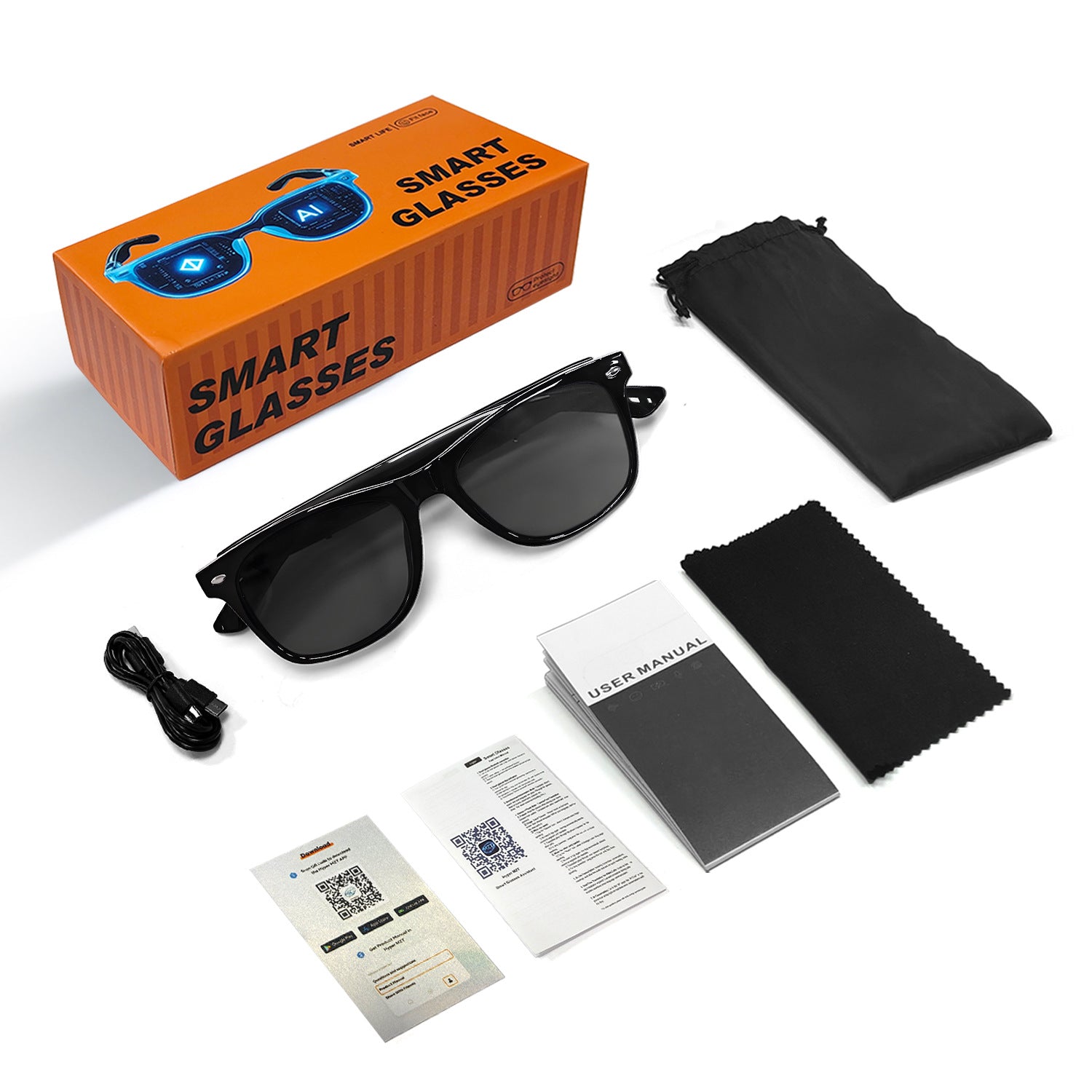 F16 Smart AI Translation Bluetooth Glasses - Audio Sunglasses with Voice Call