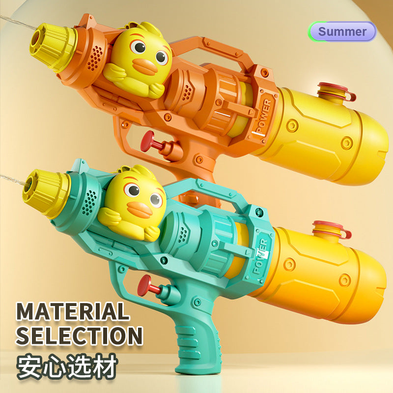 Double Nozzle Pull-Out Water Gun Toy - Cartoon Style Outdoor Water Play Kit