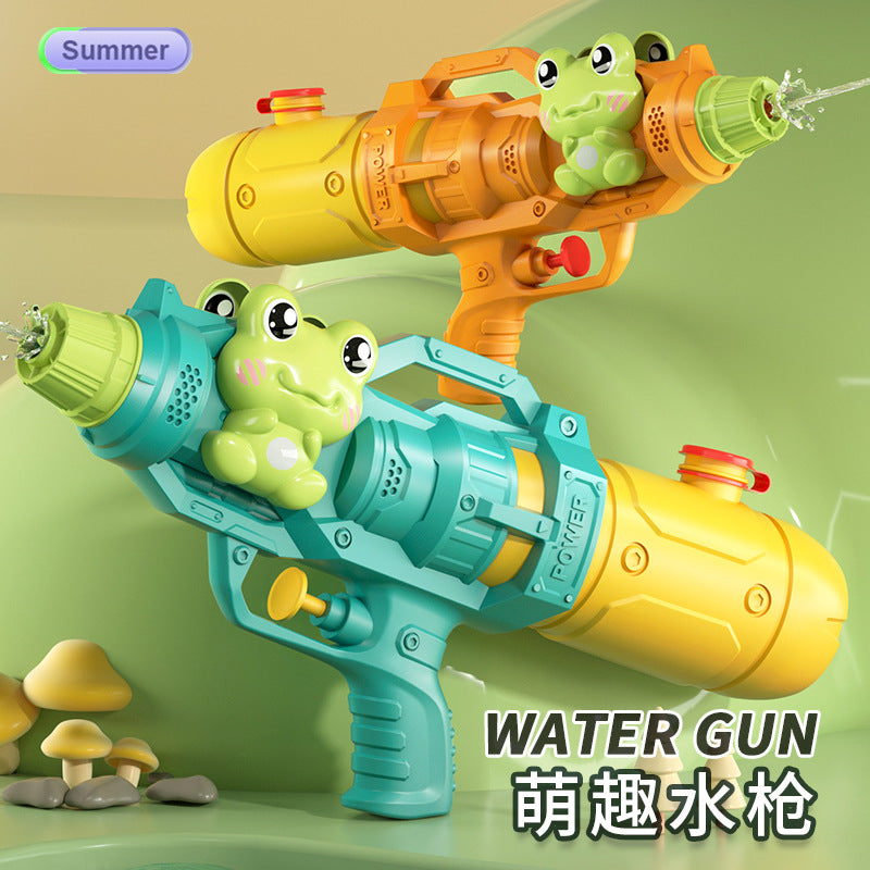 Double Nozzle Pull-Out Water Gun Toy - Cartoon Style Outdoor Water Play Kit