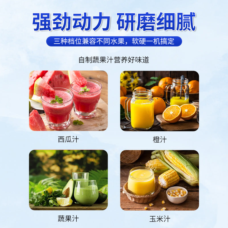 Cross-border multi-functional juicer, kitchen electric stainless steel large capacity juicer, juice separation and mixer, customization