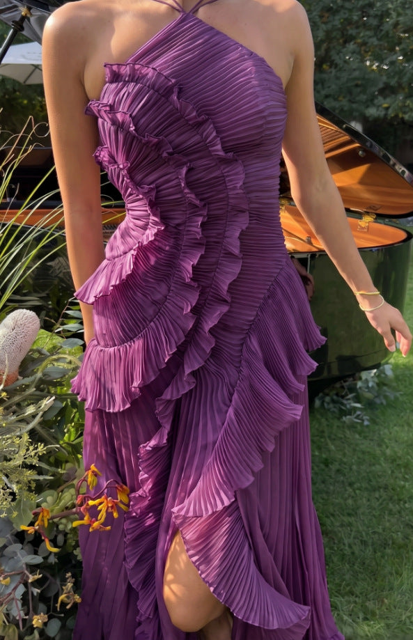 Women's Pleated Halterneck Bandeau Backless Dress – Sexy Summer Fashion Dress | 15 Colours | XS–2XL