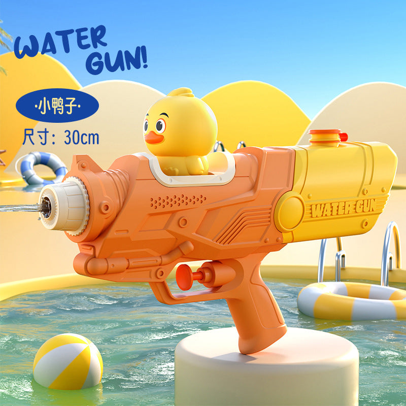 Double Nozzle Pull-Out Water Gun Toy - Cartoon Style Outdoor Water Play Kit