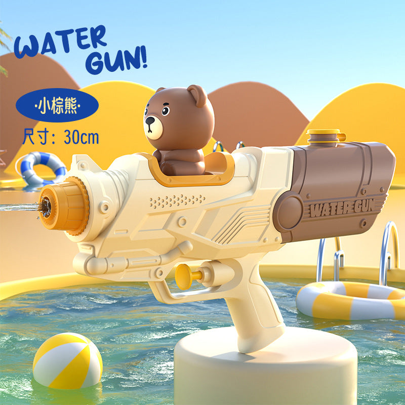 Double Nozzle Pull-Out Water Gun Toy - Cartoon Style Outdoor Water Play Kit