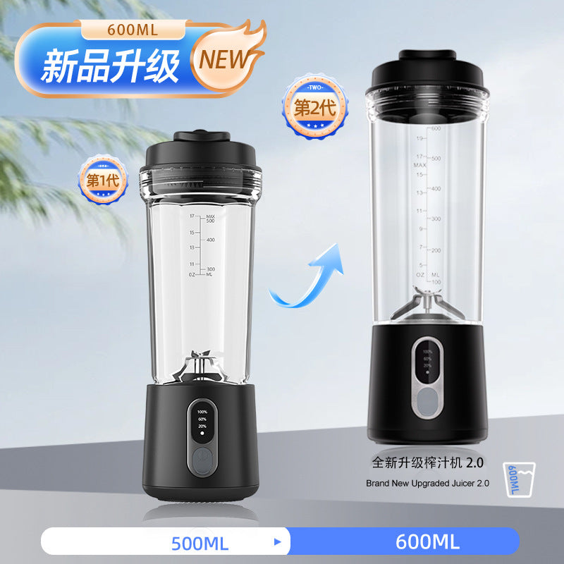 600ml Portable Blender and Smoothie Juicer Cup with Ice Crushing Travel Mixer