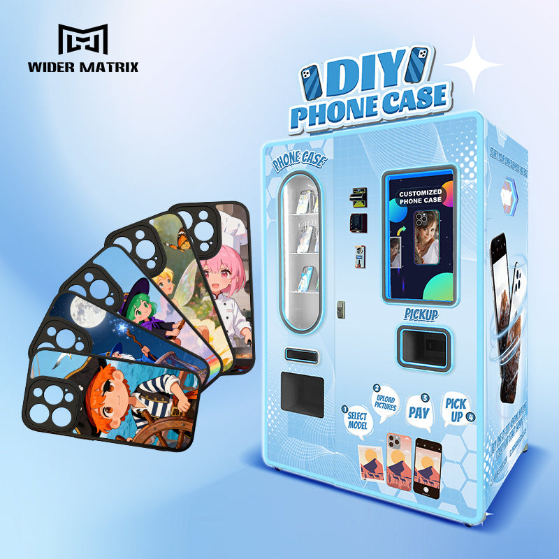 New model for shopping malls, cinemas, amusement parks, self-service vending machines, DIY phone cases, fully automatic phone case printing vending machines