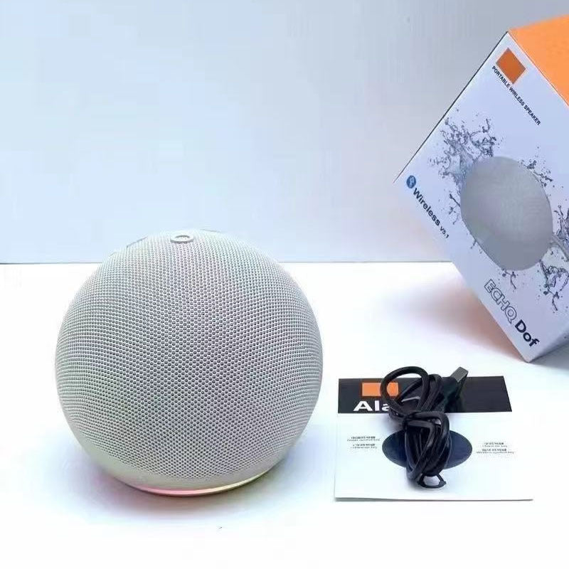 Wireless Fabric Mesh Mini Bluetooth Speaker - Portable Desktop Subwoofer
