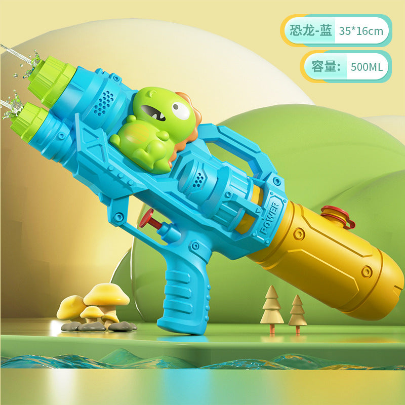Double Nozzle Pull-Out Water Gun Toy - Cartoon Style Outdoor Water Play Kit