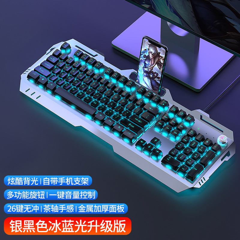 GX80 Tactile Mechanical Feel Keyboard Mouse Headset Combo - Wired E-Sports Gaming Set