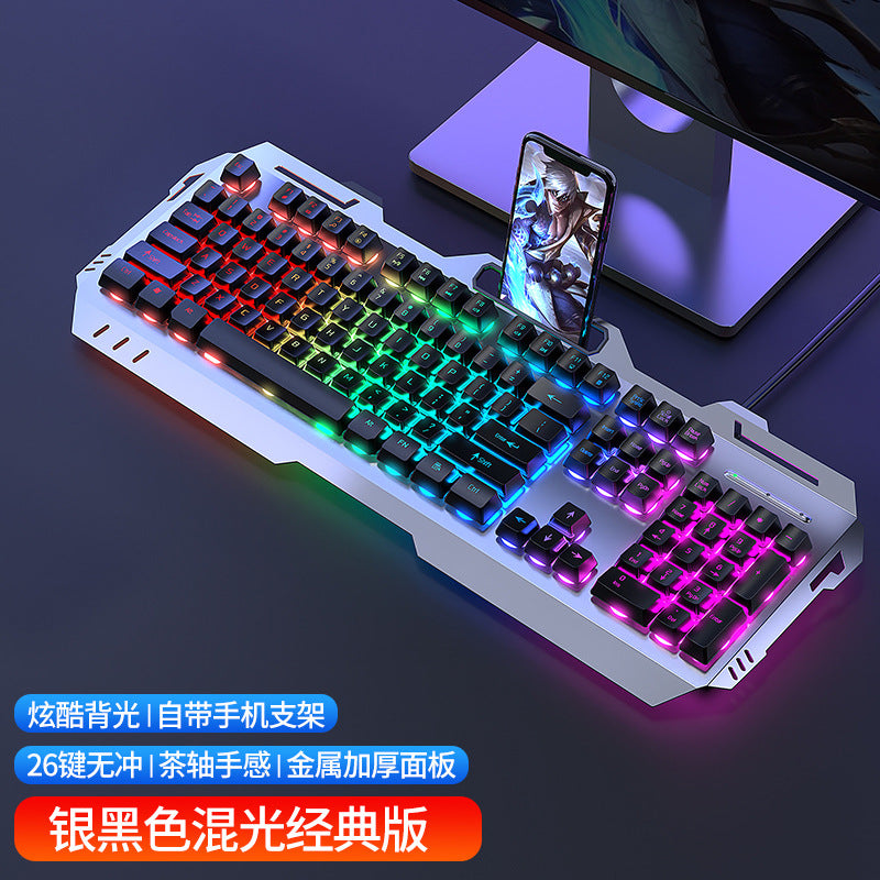GX80 Tactile Mechanical Feel Keyboard Mouse Headset Combo - Wired E-Sports Gaming Set