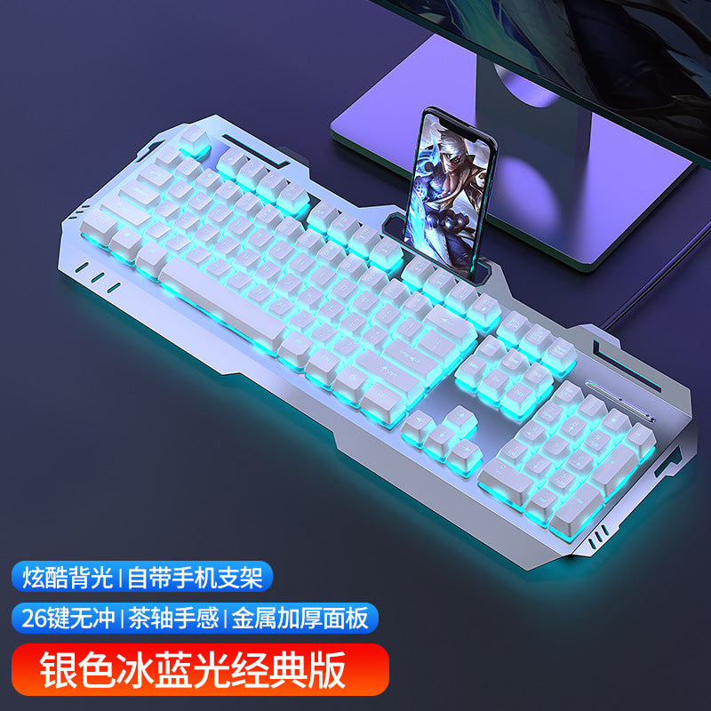 GX80 Tactile Mechanical Feel Keyboard Mouse Headset Combo - Wired E-Sports Gaming Set