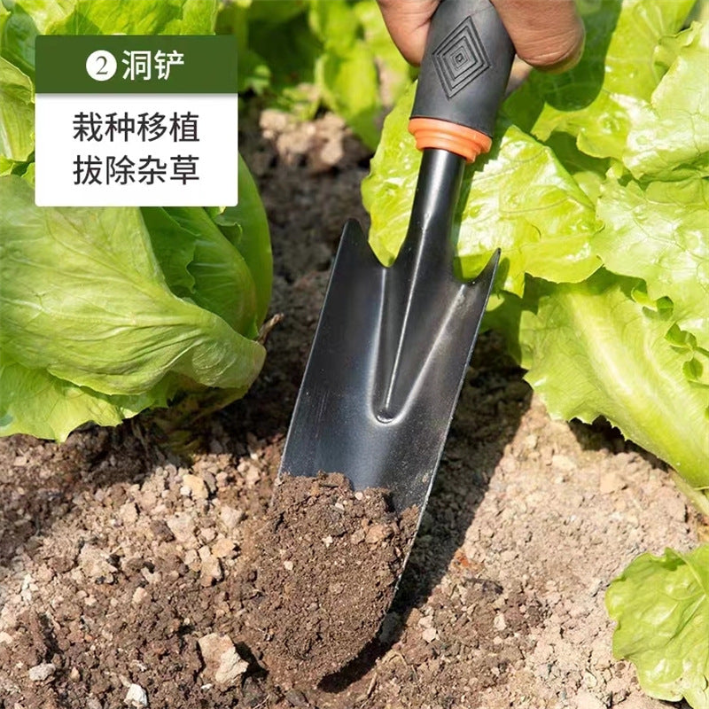 Heavy-Duty Garden Trowel Shovel & Soil Turning Hoe - Handheld Ergonomic Planting Tools