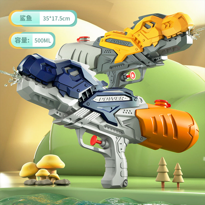 Double Nozzle Pull-Out Water Gun Toy - Cartoon Style Outdoor Water Play Kit
