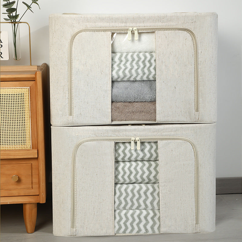 [VIP Exclusive] Tianshan Cotton and Linen PP Board Storage Box Fabric Waterproof Folding Storage Large Capacity One Piece Drop Shipping