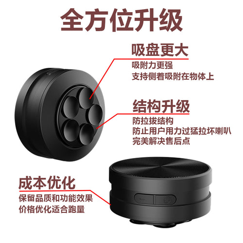 2026 Bone Conduction Bluetooth Speaker Portable Magnetic Small Mini Bass Small Steel Cannon Audio Waterproof 5.0 Vinyl