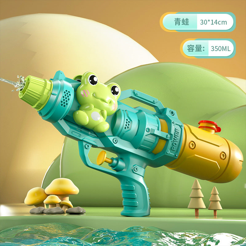 Double Nozzle Pull-Out Water Gun Toy - Cartoon Style Outdoor Water Play Kit