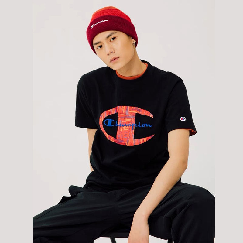 Unisex Loose Fit Embroidered Cotton Short-Sleeve T-Shirt - Premium Minimalist Streetwear Top