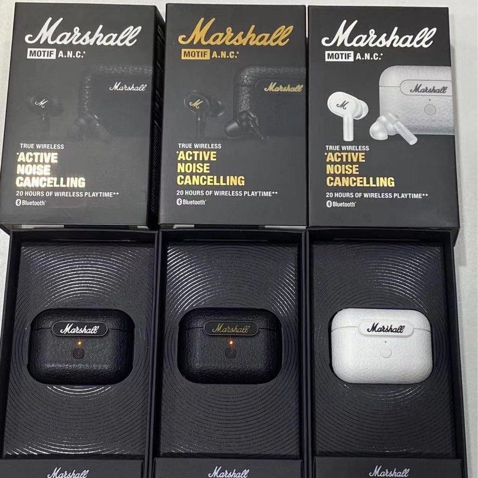 MARSHAL MINOR ANC WIRELESS BLUETOOTH HEADPHONES COME WITH NOISE-CANCELING IN-EAR SPORTS EARBUDS M4