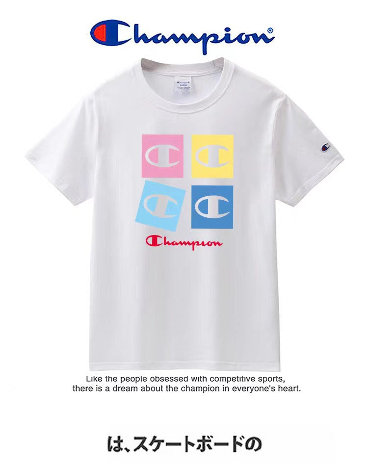Unisex Loose Fit Embroidered Cotton Short-Sleeve T-Shirt - Premium Minimalist Streetwear Top