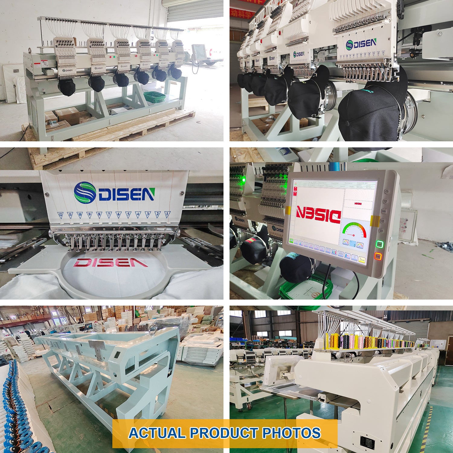 Commercial 6-Head Computerised Automatic Embroidery Machine - Industrial Cap & Flat Apparel System