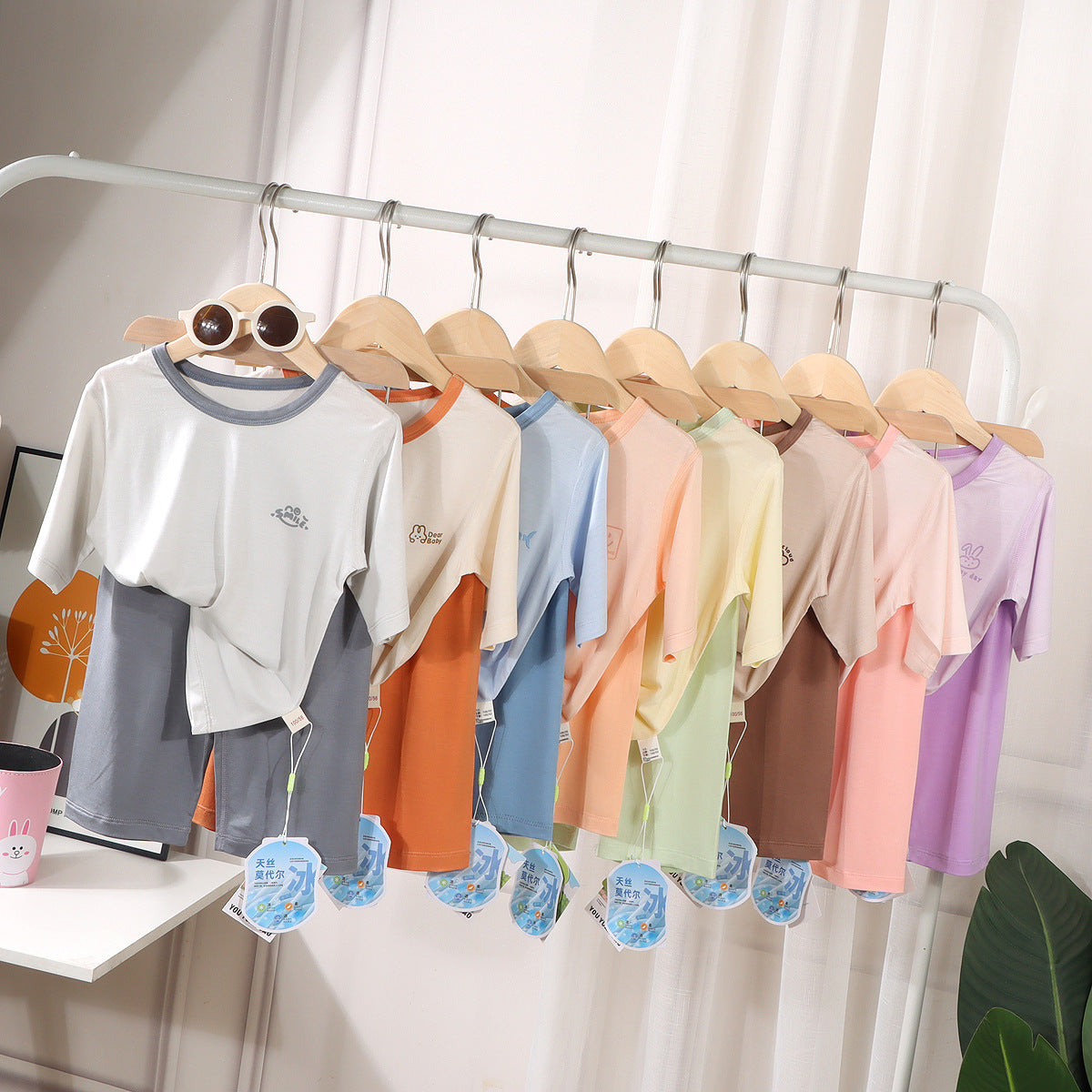 Premium Tencel Modal 3/4 Sleeve Loungewear Set Ultra Soft Cooling Summer Pajamas