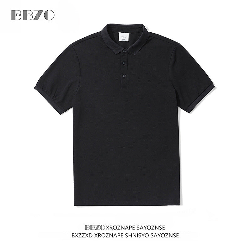 Men's Premium Ice Silk Short-Sleeve Polo Shirt - Breathable Slim Fit Summer Knit