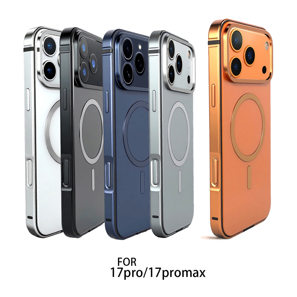 iPhone 17 Pro / Pro Max Metallic Shockproof Magnetic Phone Case