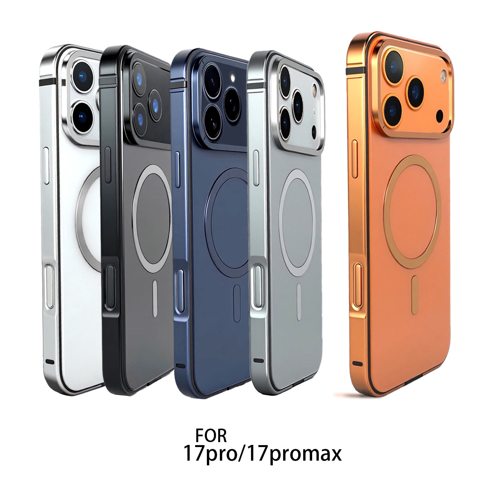 iPhone 17 Pro / Pro Max Metallic Shockproof Magnetic Phone Case