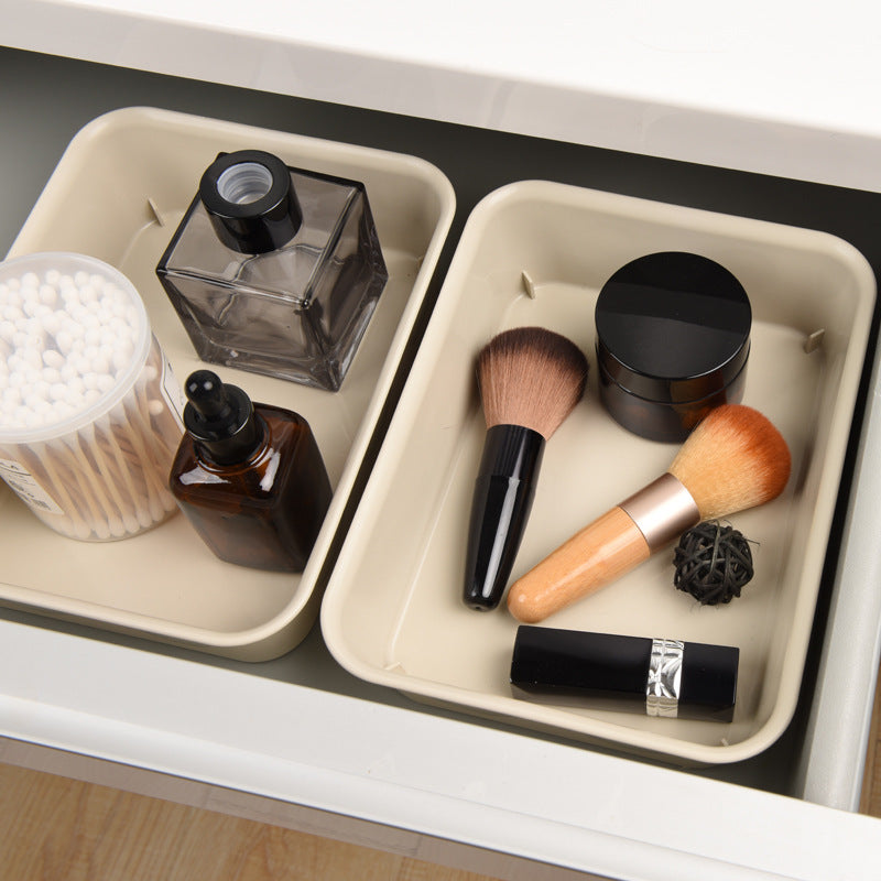 Desktop Storage Organizer Box - Cosmetic & Snack Compartment Basket