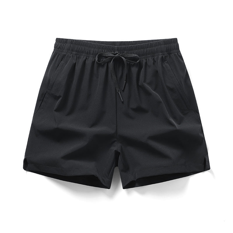 Men's Quick-Dry Breathable Athletic Running Shorts - Solid Color Gym Training Bottoms
