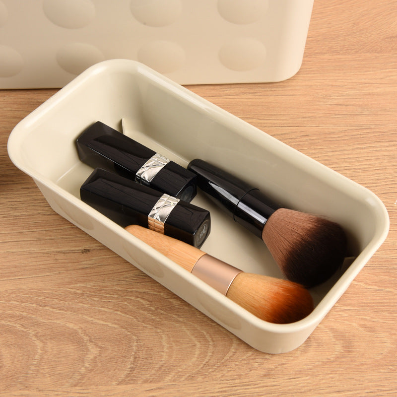 Desktop Storage Organizer Box - Cosmetic & Snack Compartment Basket