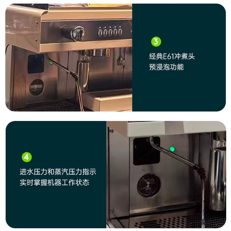 Wega Pegaso / Picasso Commercial E61 Espresso Machine – Single & Double Group Head, Semi-Automatic (White / Black / Silver)