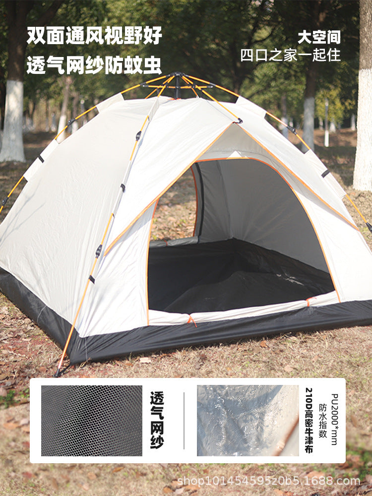 Automatic Quick-Open Double-Decker Camping Tent - Foldable Sunscreen Beach Shelter