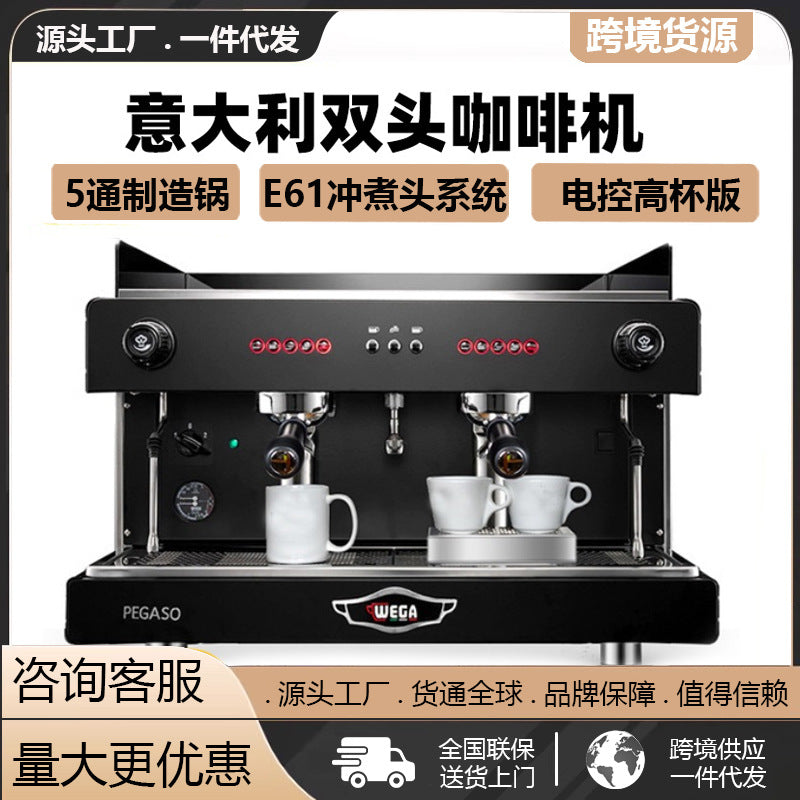 Wega Pegaso Commercial E61 Espresso Machine – Electro-Control, Single & Double Group Head (White / Black / Silver)